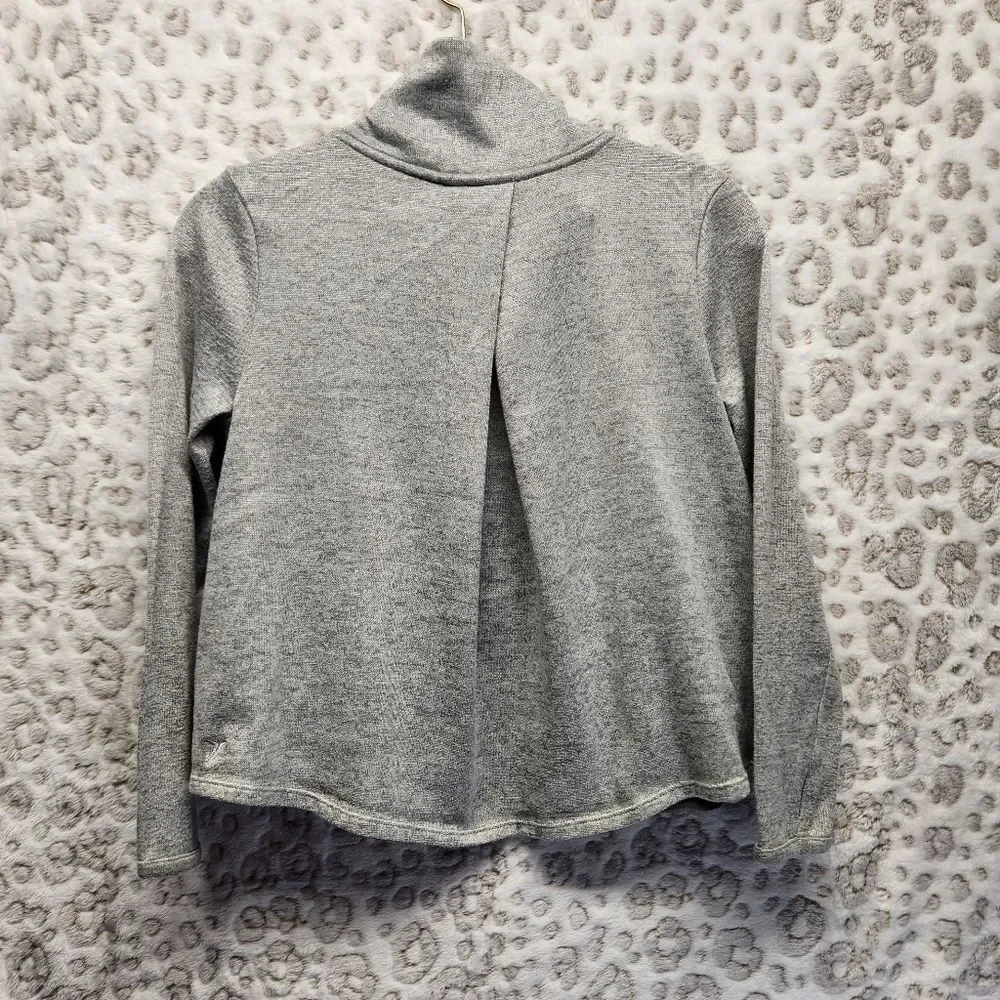 Old Navy Girls L 10/12 Open Front Sweatshirt Shrug w/Pockets & Snap Neck Grey